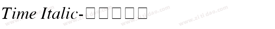 Time Italic字体转换